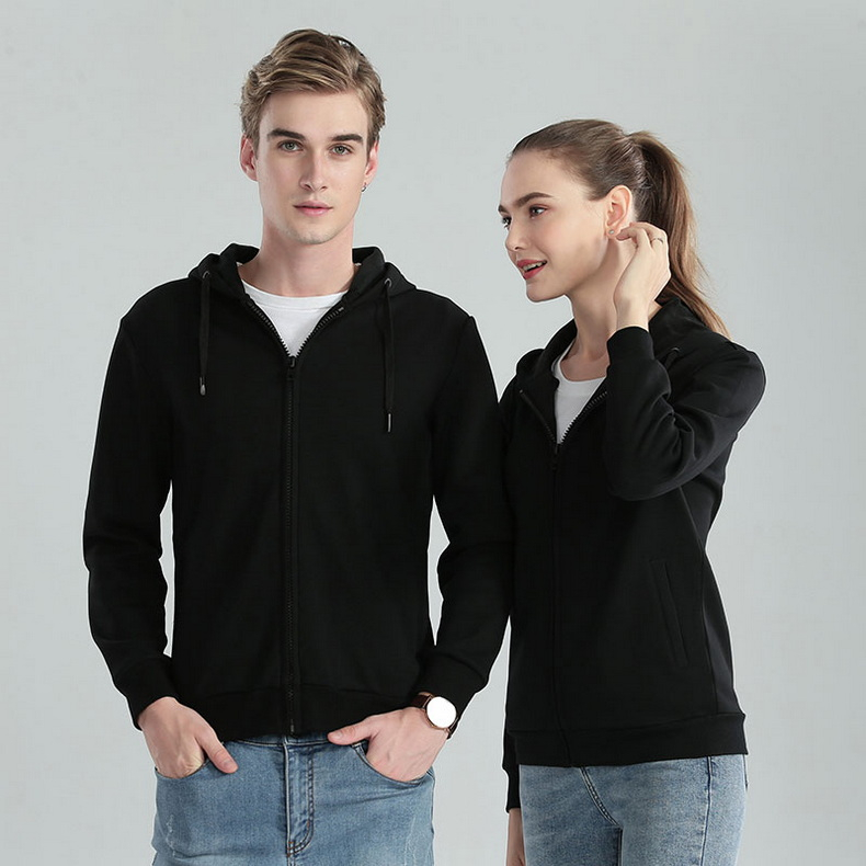 高品質不倒絨帶帽拉鏈衛衣
